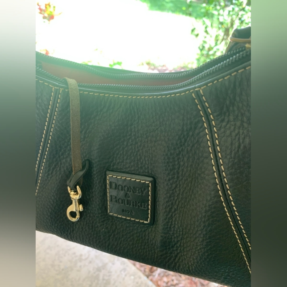 Dooney & Bourke Black Leather Shoulder Bag - Picture 2 of 3